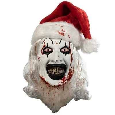 NEW: Terrifier 3 - Latex Mask - Art Santa Hat by Tinsley Transfers