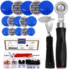 Wokape 70Pcs Tire Patch Kit Heavy Duty, Roller, Liner Scraper, Rubber... 