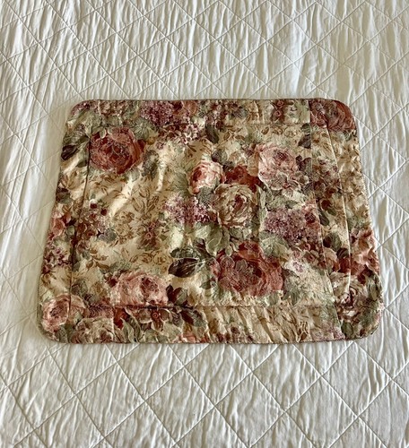 Croscill Vint. Cotswold Cinnamon Rose STD Pillow 2 Shams Pair Damask Cottagecore - Picture 6 of 19