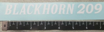 Blackhorn 209 White Peel N' Stick Vinyl Decal Sticker Shot Show