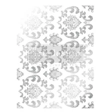 House of Damask | Silver Foil Rub On Transfer | Redesign with Prima by Kacha