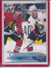 16-17 UD Hockey Series 1 UD Canvas Check List Kane/Karlsson #C90 SP