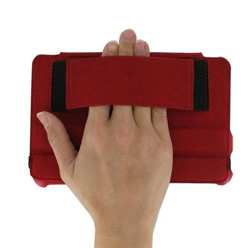 rooCASE for Amazon Kindle Fire 7" - Slim-Fit Vegan Leather Folio Red Lot C8 - Image 3 of 4