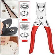 100 Set buckle Fasteners Kit Metal Snap Buttons with Fastener Pliers Tool Kit UK