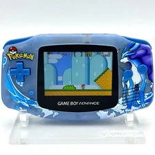 Game Boy Advance GBA Custom IPS Backlit Screen UV Printed Shell Suicune Pokemon