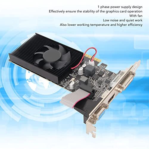 1G DDR3 Graphics Card, Gaming Video Graphics Card with Fast Cooling Fan, 64  - Bild 3 von 8