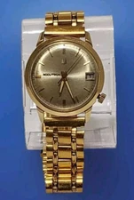 Bulova Accutron 14k Solid Gold Case M7 Day Time Tuning Fork Watch