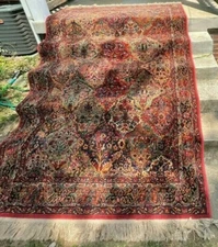 Original Karastan Multi Panel Kirman Rug- Multicolored 9' x 5'8.5"