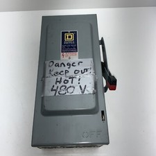 SQUARE D H361N SER F1 HEAVY DUTY SAFETY SWITCH, 30AMP 600VAC/DC