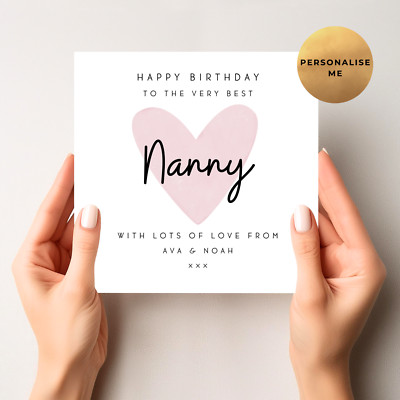Personalisierte süße Geburtstagskarte für Oma - Nanny - Oma - Oma