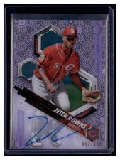 2018 Bowman High Tek Prospect Autograph Purple Diffractors Jeter Downs Auto REDS