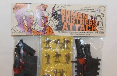 VTG 1968 ROMAN FORTRESS ATTACK #1824P MINIATURE PLAYSET Louis Greenberg HK - Picture 5 of 11