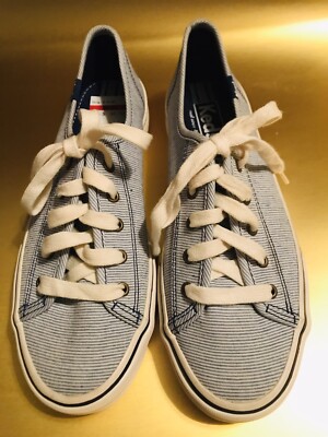 Sneakers Keds Keds Pim Keds Women Navy Blue/Tan Charter Pin Stripe