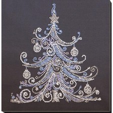 Bead Embroidery Kit Christmas tree Bead stitching DIY Abris Art