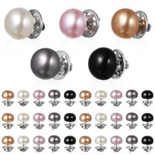 Women Shirt Brooch Pins: 25pcs Pearl Cover Up Button Pin Safety Brooch