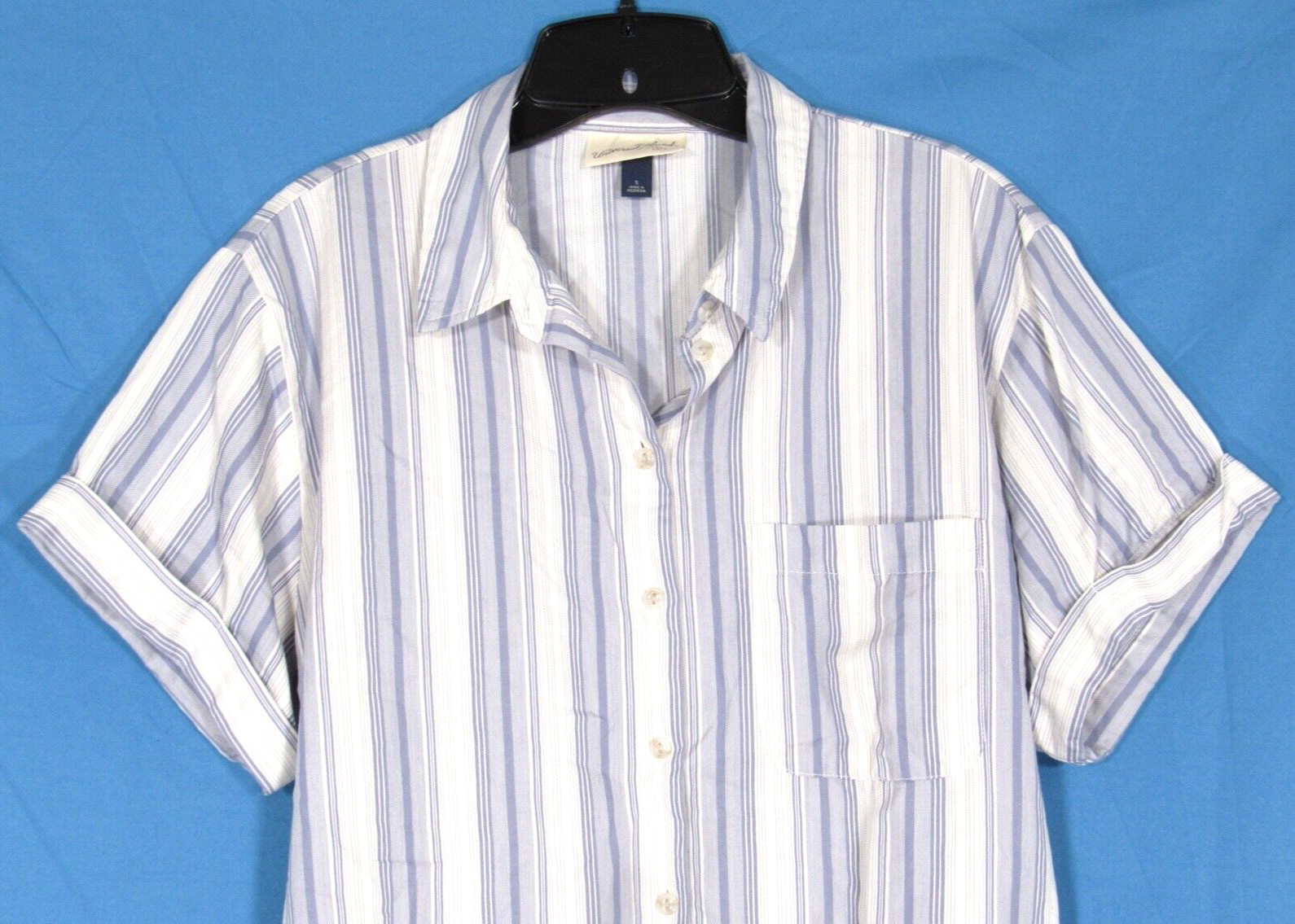 UNIVERSAL THREAD Purple/White STRIPED Cotton/Tenc… - image 2