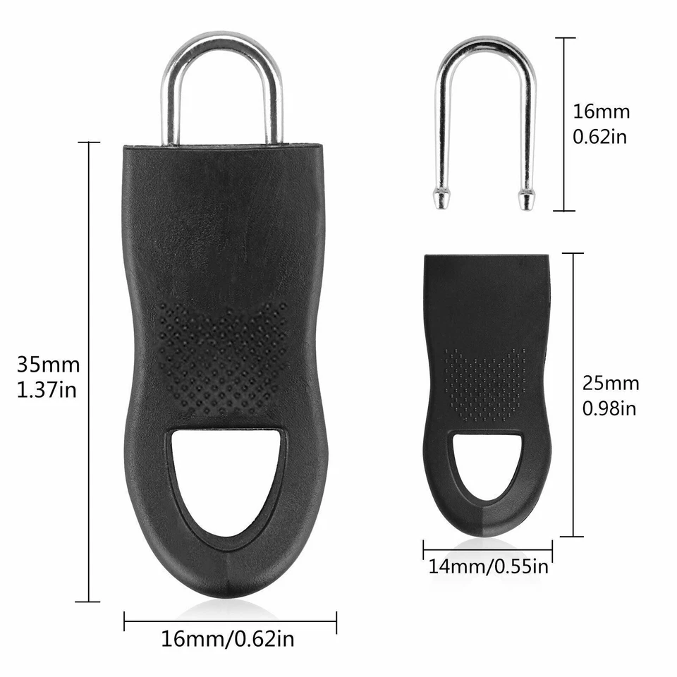 16 PIEZAS Fijador de Cremallera Reparación Tirador Grifo Repuesto para Equipaje Botas Bolsas Pantalones Foto 2 de 4