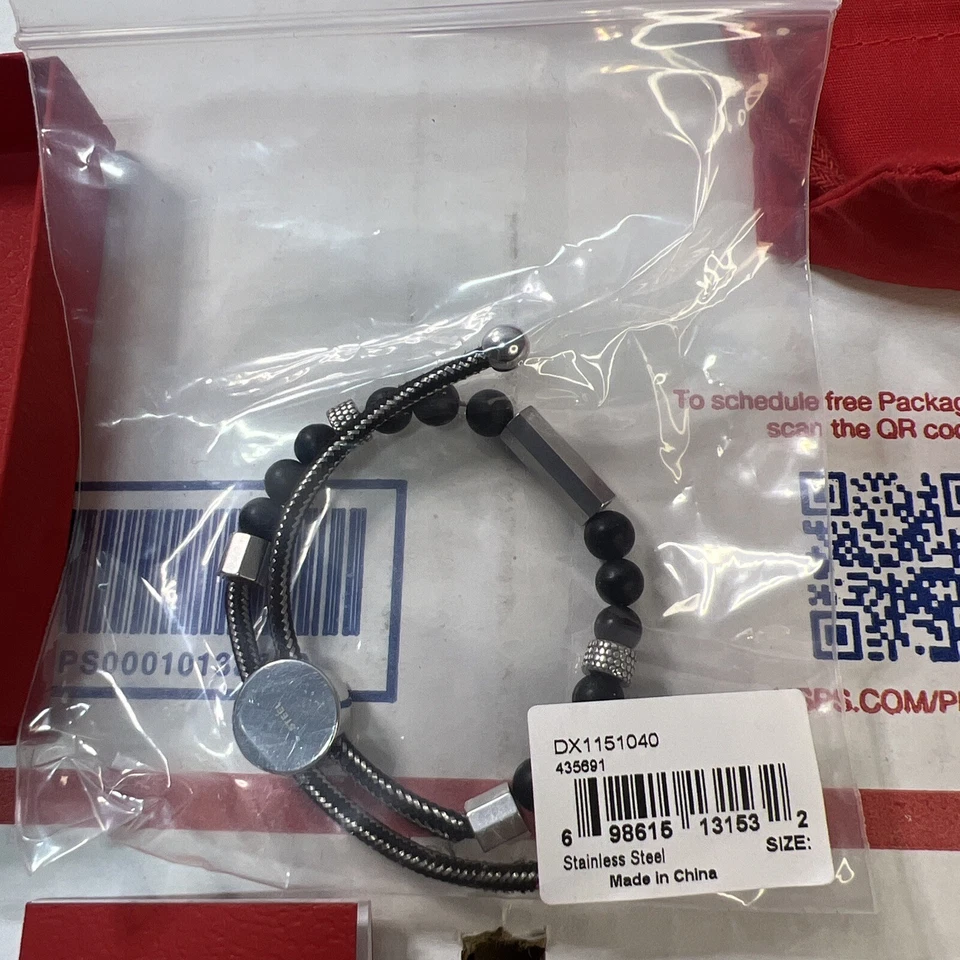 Diesel Mens Bracelet DX1151040 Stainless Steel Black - Image 4 of 4