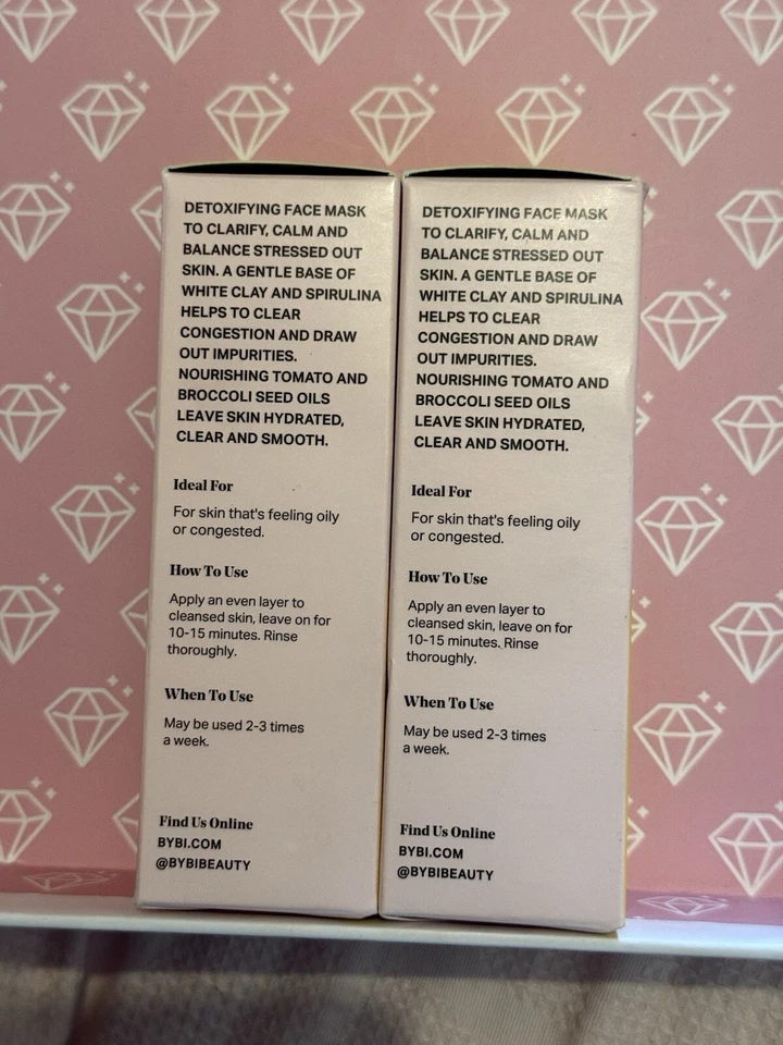 BYBI Beauty Super Greens Purifying Face Mask 2 x 60ml NEW & UNBOXED RRP £20 EACH - Image 3 of 3