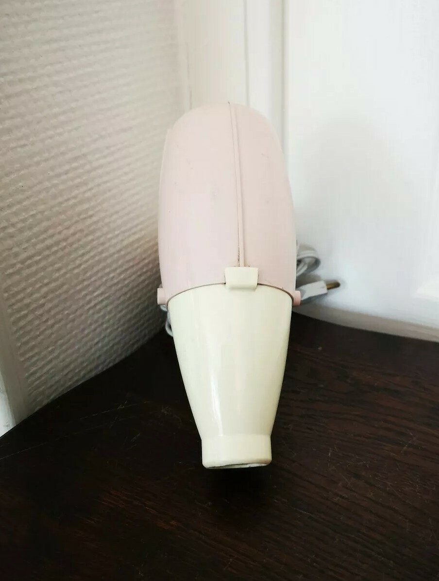 Ancien Sèche-cheveux Moulinex Vintage - Fonctionnel, 2 Vitesses, Blanc - Pièce Collector