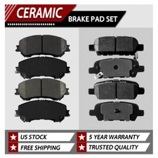8PCS Ceramic Brake Pads D905 D1737 for Nissan Rogue & Rogue Sport (Front+Rear)