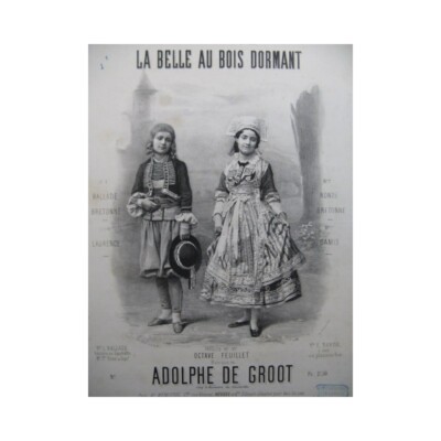 DE GRANDE Adolphe La Belle au Bois Dormant Klavier Gesang 19. Jahrhundert