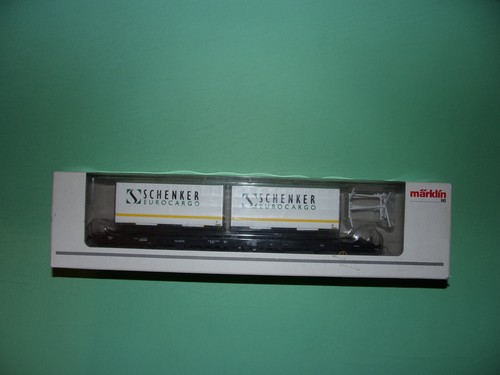 MARKLIN wagon porte conteneurs SCHENKER EUROCARGO DB 47041 NEUF | Condition: Neuf