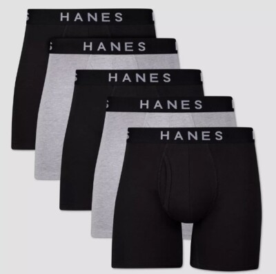 Hanes Men's 2 or 5 Boxer Briefs:  Premium Men's Boxer Briefs Multipack Value