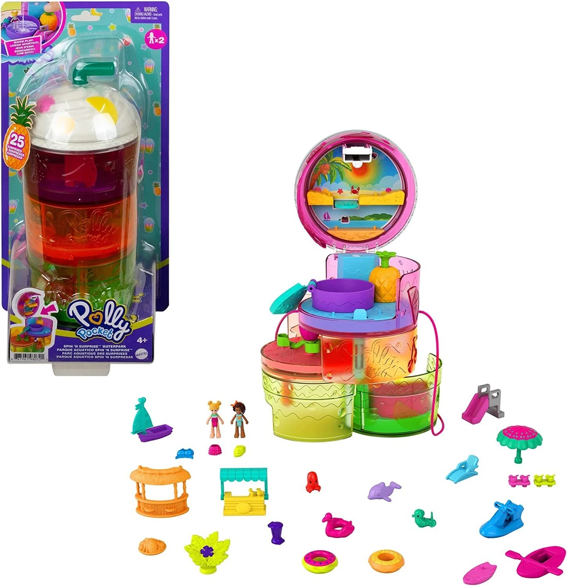 Polly Pocket Tiny Pocket Spin N Surprise Waterpark Water Play