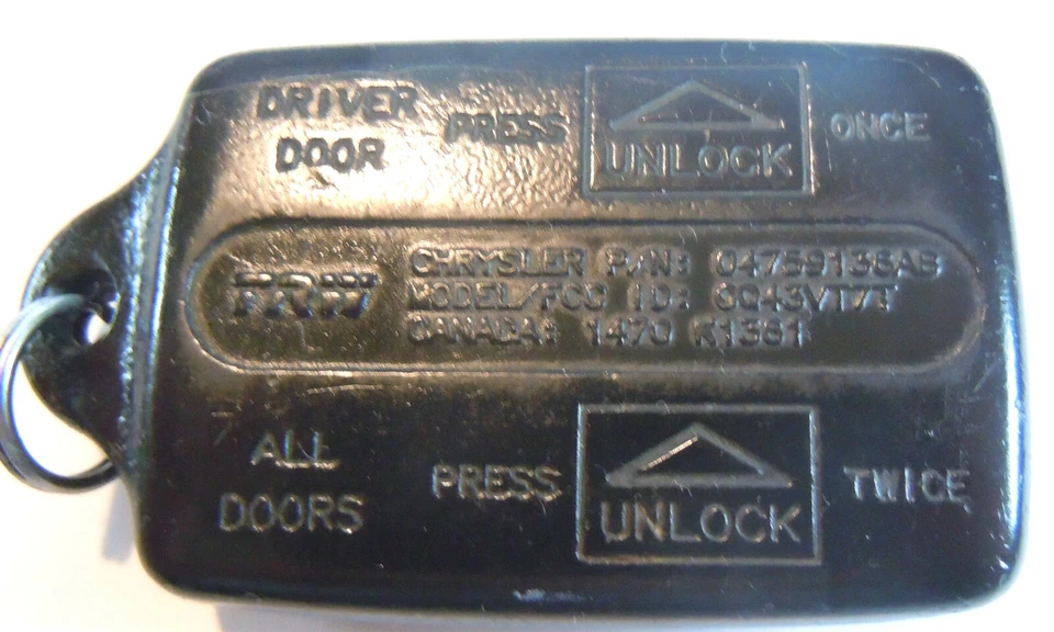 Eagle Vision 1995 llave de entrada remota sin llave control de coche ¡probado! OEM 04759136 AB Foto 4 de 4