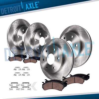Front Rear Brake Rotor Ceramic Pad for 2005-2010 2011 2012 Nissan Pathfinder V6