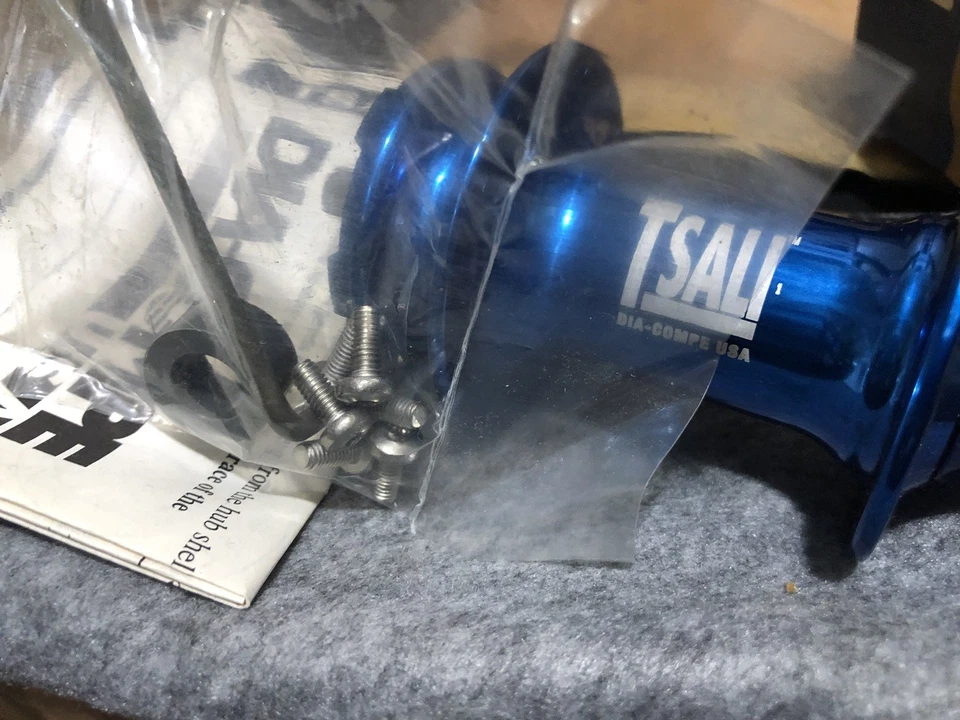 Blue DIA-COMPE TSALI Front Hub 32 Hole Disc Brake Vintage Mountain Bike 90's - Image 2 of 4