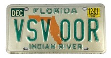 Florida 2001 SEMI TRACTOR License Plate VSV 00R! 