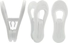 Quadow Hanger Clips 30 Pack, Multi-Purpose Hanger Clips for Hangers, White Finge