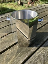 NICK MUNRO secchiello ghiaccio champagne ottagonale refrigeratore vino acciaio design art deco