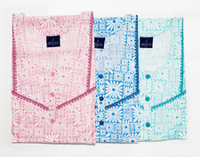 Plus Size 2XL Women Nightwear Cotton Sleepwear 52" Night Gowns Pleated Nighty