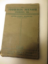 Original 1953 Morris Minor Series II motor car owners manual