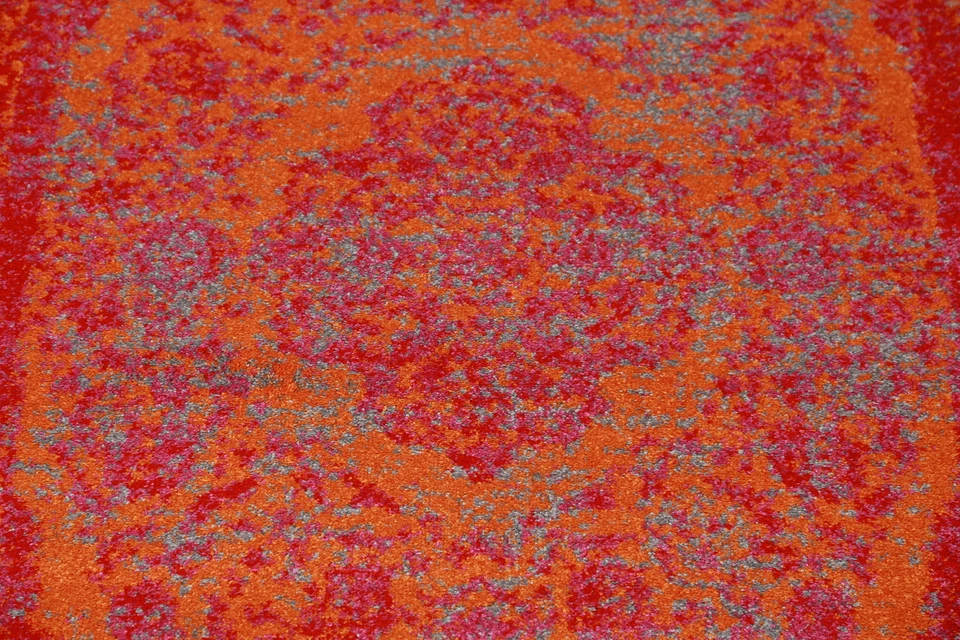 Floral Orange/ Red Transitional Oriental Rug 4x6 Turkish Carpet - Image 3 of 4