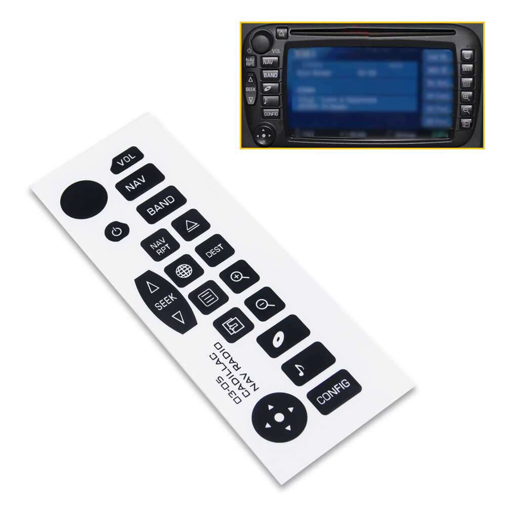 For 2003-2006 CADILLAC NAVIGATION RADIO BUTTON REPAIR DECAL STICKERS REPLACEMENT