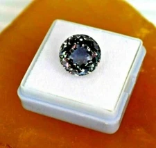 Brazilian Certified 7.10 Ct Natural Alexandrite Round Cut Loose Gemstone