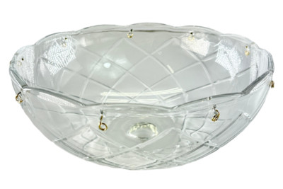 8'' Crystal Glass Chandelier BOBECHE Criss Cross Pattern w/ 9 Gold Connector Pin
