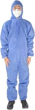 Pack of 2 Disposable SMS Industrial Coverall with Hood, 2XL Painter Suit