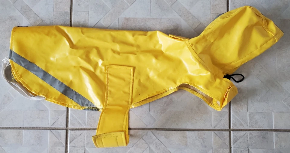 Chaqueta Abrigo Impermeable PETRAGEOUS Designs Talla Grande Perro Amarillo Reflectante Resbaladizo Foto 2 de 4