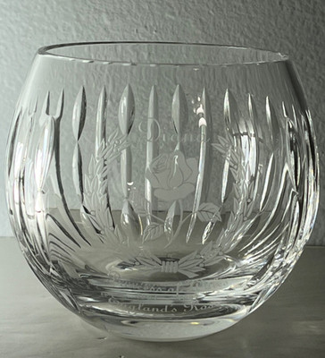 Stuart Crystal Princess Diana England's Rose 3.5 Inch Rose Bowl