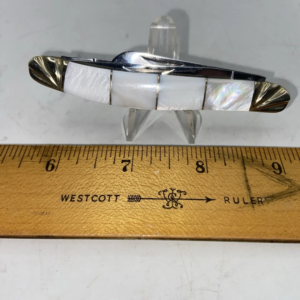 Frost Three Blade With Mother Of Pearl  Handle Folding Pocket Knife - Image 2 of 4