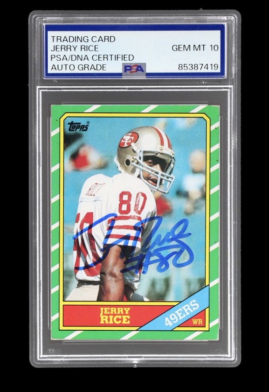 1986 Topps  Rookie PSA 10 Authentic Auto Jerry Rice