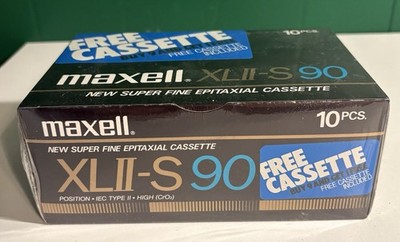 Vintage Maxwell XLii-S 90 Cassettes Super Fine Expitaxial 10 Pack SEALED Japan