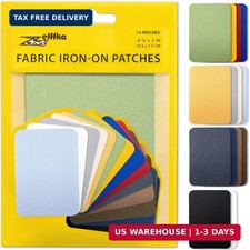 ZEFFFKA Premium Quality Fabric Iron-on Patches Inside Outside Strongest Glue 1