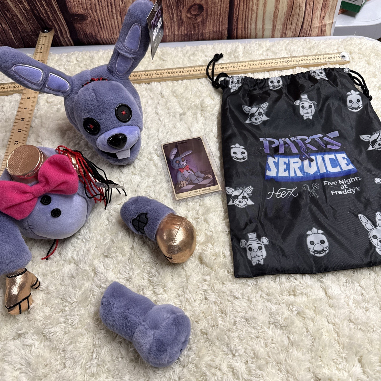 Hex x FNaF Five Nights at Freddys Withered Bonnie Plush Parts & Service New!!