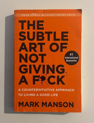 The Subtle Art Of Not Giving A F@ck by Mark Manson, Softcover Book, GOOD